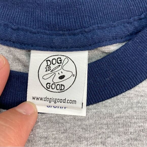 Dog Is Good Raglan T-Shirt Never RV Alone SZ S Fitted Gray Golden Retriever EUC - Picture 4 of 7